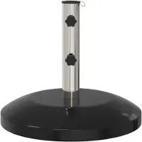 vidaXL Base para sombrilla, compatible con tubos de 40-50 mm, 26,75 kg, color