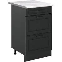 Vicco Mueble bajo de cocina R-Line Antracita casa de campo/Antracita 50 cm encimera Mármol, Model 69841