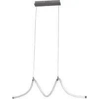 Forlight Lámpara colgante LED Rolly, 28W, luz blanca neutra (4000K), acabado níquel satinado, ideal para interiores, como comedores, salones y cocinas
