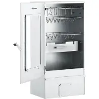 vidaXL , ahumador en frío con tubo de humo, 44,5 x 29 x 83 cm, acero galvanizado