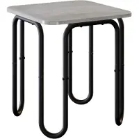 Syfax Mesa de centro gris cemento, 40 x 40 x 45 cm, fabricada en material de madera