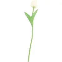 Gistuch Flores artificiales, mini tulipanes de poliuretano, ramo de flores artificiales para decoración de bodas, hogares, hoteles, fiestas, eventos. Color: blanco marfil