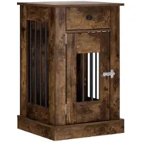 vidaXL : Mueble para jaula de perro, roble ahumado, 50 x 47,5 x 80 cm, material de madera