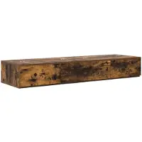 Syfax Mesa de estudio en roble ahumado, 130 x 40 x 19,5 cm, fabricada en material de madera