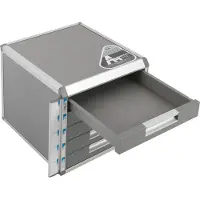StarTech.com Caja de almacenamiento - Archivador con cajones A4 - Con cerradura - 5 cajones - Aleación de aluminio - Para escritorio - Gris