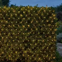 Spetebo Red de luces LED de 300 x 150 cm para exteriores, color blanco cálido, ideal para decoración de jardines. Cortina de luces con 320 LEDs