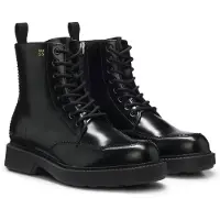 HUGO Botines con cordones 'Angey' negro