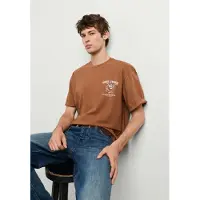 Pepe Jeans Camiseta 'Coffeet' moca / blanco