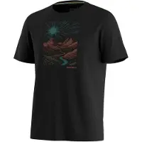Smartwool - Wander Valley Active Short Sleeve Graphic Tee - Camiseta de merino size XL, negro