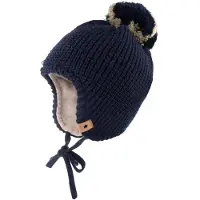 Maximo - Boy's Inkamütze m. Pompon u. Band - Gorro size 45-47 cm, azul