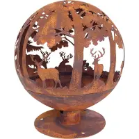 Esschert Design , "Feuerball", decoración de jardín cortada con láser, color óxido; modelo FF261