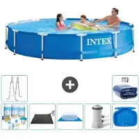Intex Piscina de estructura redonda - 366 x 76 cm - 8 piezas - Modelo S20444