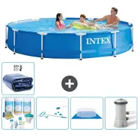Intex Piscina de estructura redonda - 366 x 76 cm - 6 piezas - Modelo S20442