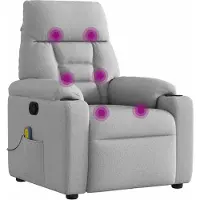 Sonstiges Sillón de masaje reclinable de tela gris nube