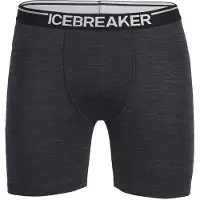 Icebreaker - Anatomica Long Boxers - Ropa interior merino size L, negro/gris