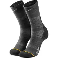 Salewa - Ortles AM Crew Sock - Calcetines de trekking size 45-47, gris/negro