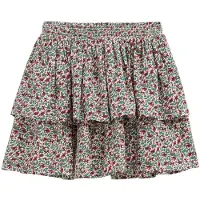 We fashion Falda verde / rojo / rojo oscuro / blanco