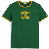 Tommy Hilfiger Camiseta 'Varsity' mostaza / verde oscuro
