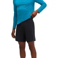 Hoka One One - Ropa para trail running - M Glide Short 7 2In1 Black - Talla L - Negro