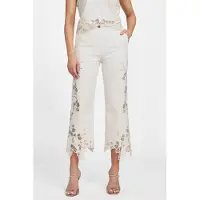 Guess Marciano GUESS Farrah Embro Pant Sandy Shore Talla: 48/L28 | Pantalones Formales Outlet | Mujer | Marrón
