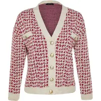 Trendyol Cárdigan beige / lila moteado / rojo