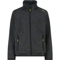 CMP - Boy's Jacket Jacquard Knitted - Forro polar size 92, negro/gris