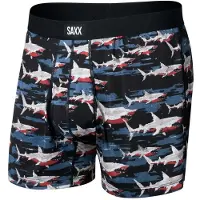 Saxx - Daytripper Boxer Brief Fly - Ropa interior fibra sintética size L, negro