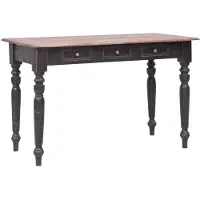 vidaXL Escritorio con 3 cajones, 117 x 57 x 75 cm, madera maciza de caoba
