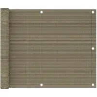 The Living Store Living Store: Panel divisor para balcón, color taupe, 75 x 500 cm, fabricado en HDPE
