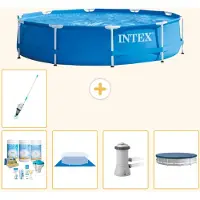 Intex Piscina de estructura redonda - 366 x 76 cm - 6 piezas - Modelo S20433