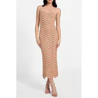 Guess Marciano GUESS Sl Vera Chevron Lace Natural/orange Brush Talla: XS | Vestidos Midi Outlet | Mujer | Naranja