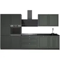 Vicco Mueble de cocina Fame-Line Verde dorado Casa de campo/Antracita 340 cm sin encimera, Model 64564