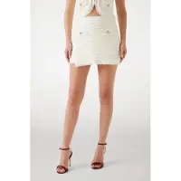 Guess Marciano GUESS Malina Ottoman Boucl Dove White Talla: XL | Mini Faldas Outlet | Mujer | Blanco