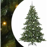 Syfax Árbol de Navidad artificial, plegable, color verde, 210 cm, fabricado en PVC y acero