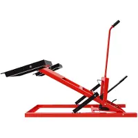 StarTech.com Elevador hidráulico para cortacéspedes: ideal para mantenimiento y reparación. Capacidad de carga: 226,8 kg. Altura de elevación: 44,45–61 cm. Fabricado en acero al carbono Q235. Color: rojo
