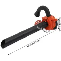 StarTech.com Soplador y aspiradora de hojas Benzin - Modelo portátil, motor de 2 tiempos, 25,4 cc - 0,75 kW, 7500 RPM - Flujo de aire de 275 CFM - Velocidad variable - Color naranja
