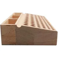 StarTech.com Soporte para herramientas de cuero - 98 agujeros - Madera de haya - Para punzones y pinceles - Organizador de escritorio