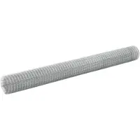vidaXL Valla de alambre galvanizado, acero, 10 x 1,5 m, color plateado