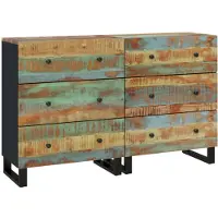 vidaXL , Mueble aparador, 2 unidades, 60 x 33 x 75 cm, madera maciza