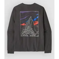 Patagonia - L/S Cloud Crag T-Shirt - Camiseta de manga larga size XS, negro/gris
