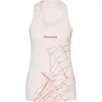 Salomon - Women's S/Lab Speed Singlet - Camiseta de running size L, blanco