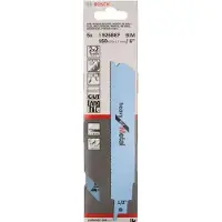 Bosch 2 608 657 394, Hoja para sierra de calar, para cortar tubos, perfiles, láminas (grosor medio), láminas gruesas, bimetálica, 14+18 dientes, 1,4 mm, 1,8 mm