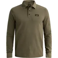 PME Legend Jersey 'American Classic polo shirt with long sleeves and flight pocket' verde