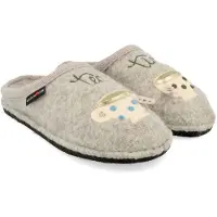 Haflinger - Flair Tea Time - Zapatillas de estar por casa size 39, beige/gris
