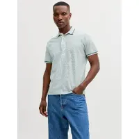 Jack & Jones Camiseta 'JJEPaulos' azul pastel / petróleo / blanco