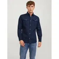 Jack & Jones Camisa manga larga JJESHERIDAN SHIRT hombre - Azul - EU XS