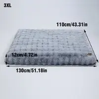StarTech.com Cama para perros de felpa ultra suave - Sofá para perros de tamaño 3XL - Base de espuma gruesa - Superficie de descanso relajante - Funda desmontable - Lavable a máquina - Azul grisáceo