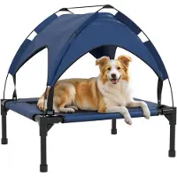 StarTech.com Cama para perros - Cama con techo - Transpirable - Resistente al agua - Para perros de hasta 20 kg - 76 x 61 x 70 cm - Verde militar