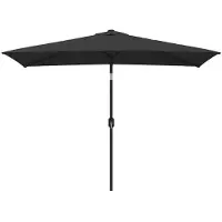 StarTech.com Parasol para jardín - Parasol rectangular - 300x200 cm - Poste de metal - Poliéster/algodón - Negro