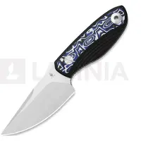 Kizer Cutlery Cuchillo Finch AEB-L, Black G-10 & Blue/White Vortex Micarta, Satin